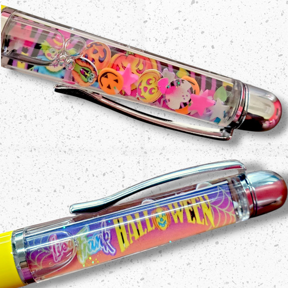 Lisa Frank Halloween Inspired Floaty Pen Pumpkin - Picture 1 of 5
